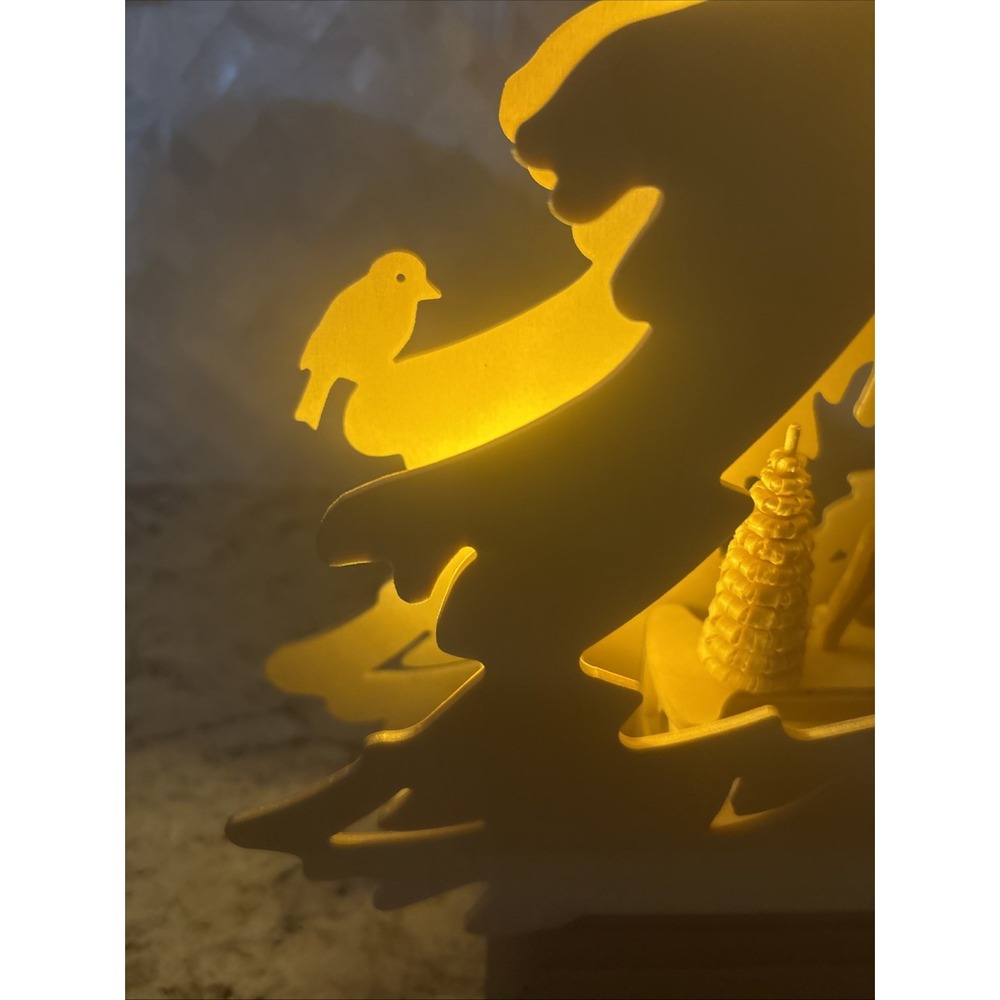 Erzgebirgische 3-D Candle Christmas Tree Forest Deer Owl Limited 202/451 Santa - Picture 5 of 16